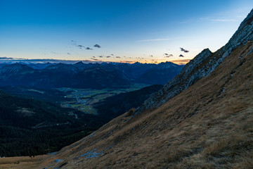 Aggenstein at sunset in the Tannheimer Tal