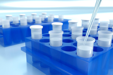 ウイルス検査のCGイメージグラフィック