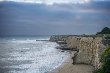 Fototapeta na wymiar Davenport beach in California