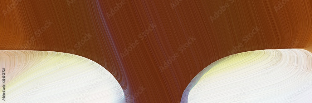 Poster decorative background graphic with modern soft curvy waves background design with chocolate, antique