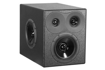 Acoustic system - column on an isolated white background