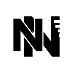 Letter N vector logo, double N monogram logo sign 
