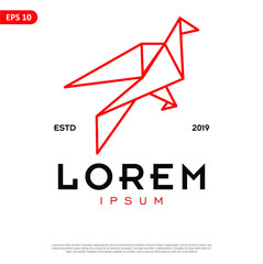 Geometric animal logo. simple and modern icon, template design