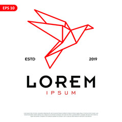 Geometric animal logo. simple and modern icon, template design