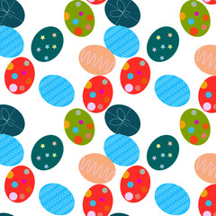 seamless easter eggs vector pattern