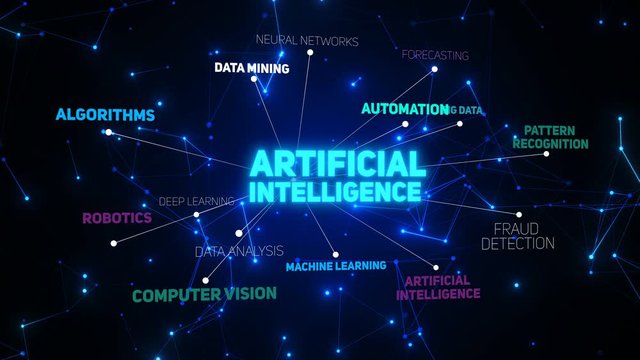 SciFi artificial intelligence technology concept AI