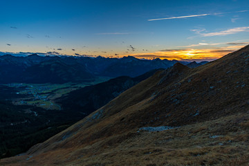 Aggenstein at sunset in the Tannheimer Tal