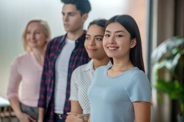 Multi-ethnical group of people spending time together