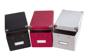 office boxes on isolated background