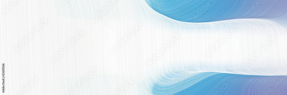 Poster elegant surreal designed horizontal header with corn flower blue, white smoke and light pastel purpl