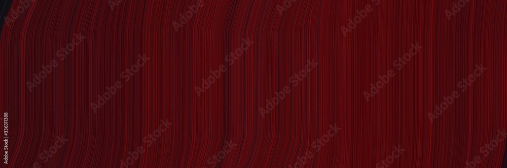 Aufkleber elegant dynamic horizontal banner with very dark pink, dark red and maroon colors. fluid curved lines with dynamic flowing waves and curves