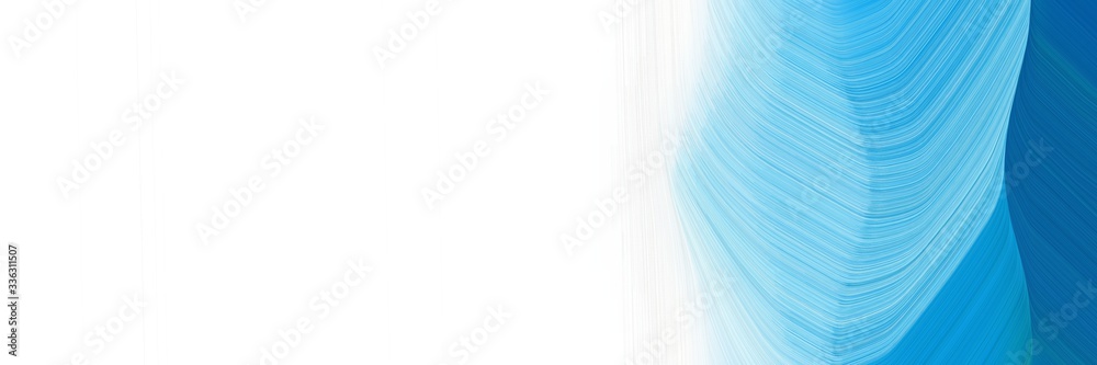 Poster elegant moving horizontal banner with medium turquoise, lavender and light blue colors. fluid curved
