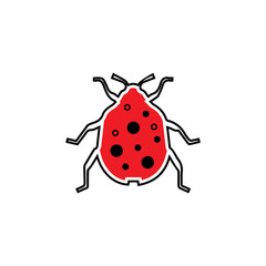 bug vector illustration icon design template