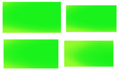 Obraz premium Bright green yellow vector retro comic dotted backgrounds design. Pop art background set with halftone dots. Vector illustration for sale banner. Eps 10.