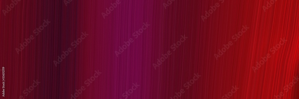 Aufkleber elegant moving horizontal banner with dark pink, dark red and strong red colors. fluid curved lines with dynamic flowing waves and curves