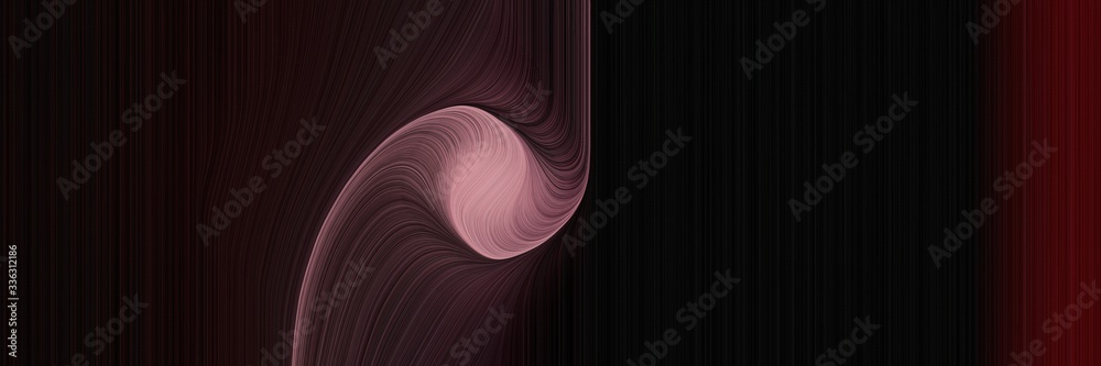 Poster elegant decorative banner design with very dark red, rosy brown and old mauve colors. fluid curved lines with dynamic flowing waves and curves