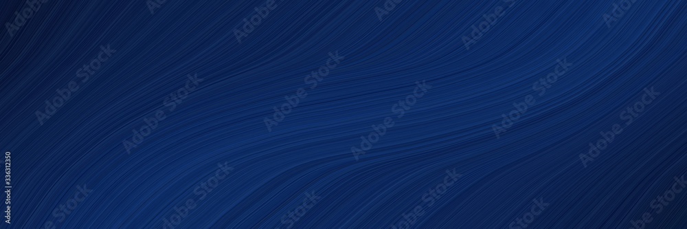 Poster elegant flowing header with midnight blue and very dark blue colors. fluid curved lines with dynamic flowing waves and curves