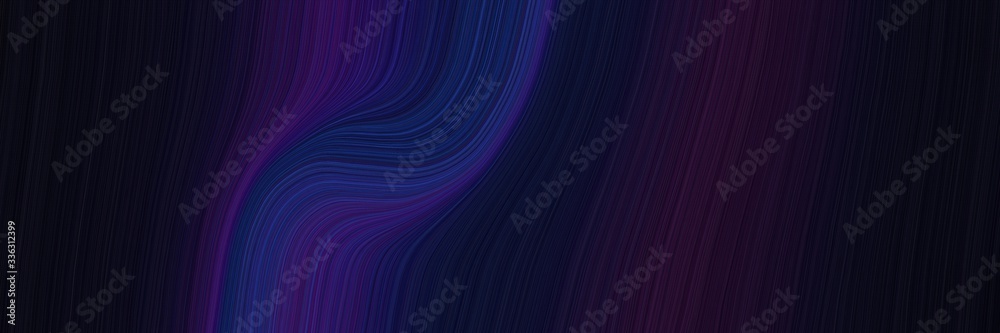 Poster elegant flowing header with very dark pink, midnight blue and very dark blue colors. fluid curved li