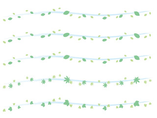 ラインセット＿水流と葉っぱ