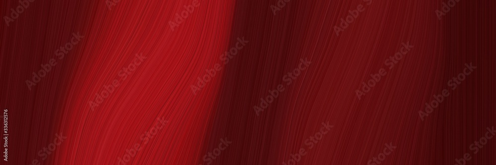 Poster elegant artistic header with dark red, firebrick and maroon colors. fluid curved flowing waves and c