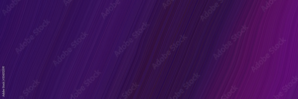 Poster elegant modern horizontal header with very dark violet, purple and very dark magenta colors. fluid curved lines with dynamic flowing waves and curves