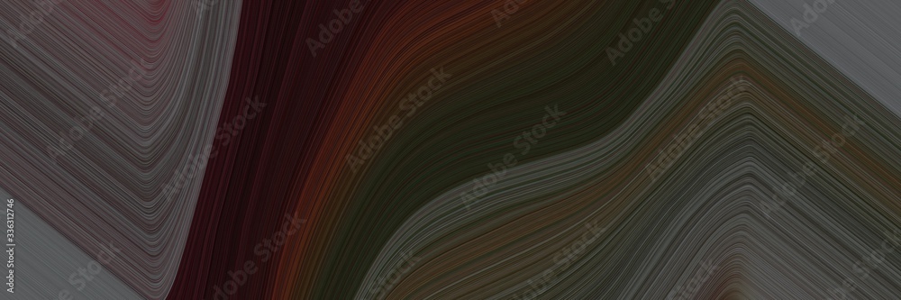 Poster elegant surreal designed horizontal banner with very dark green, dim gray and dark slate gray colors