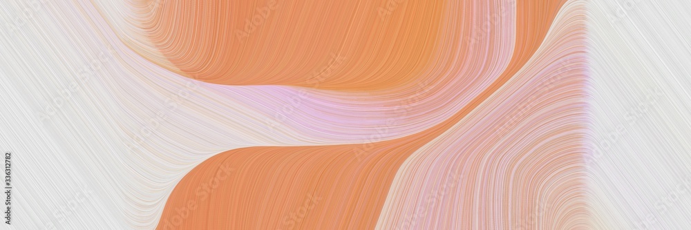 Poster elegant flowing designed horizontal header with light gray, sandy brown and burly wood colors. fluid