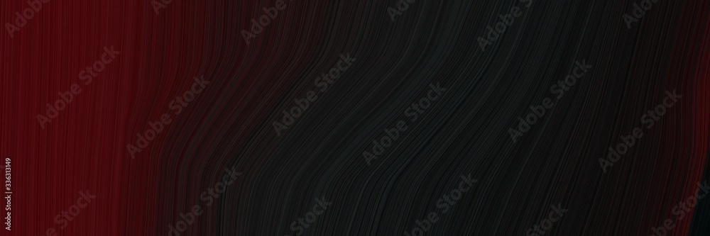 Poster elegant modern designed horizontal header with very dark pink and very dark blue colors. fluid curved flowing waves and curves