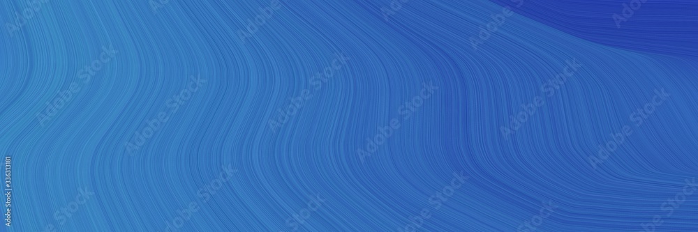 Aufkleber elegant flowing header design with steel blue, strong blue and royal blue colors. fluid curved lines