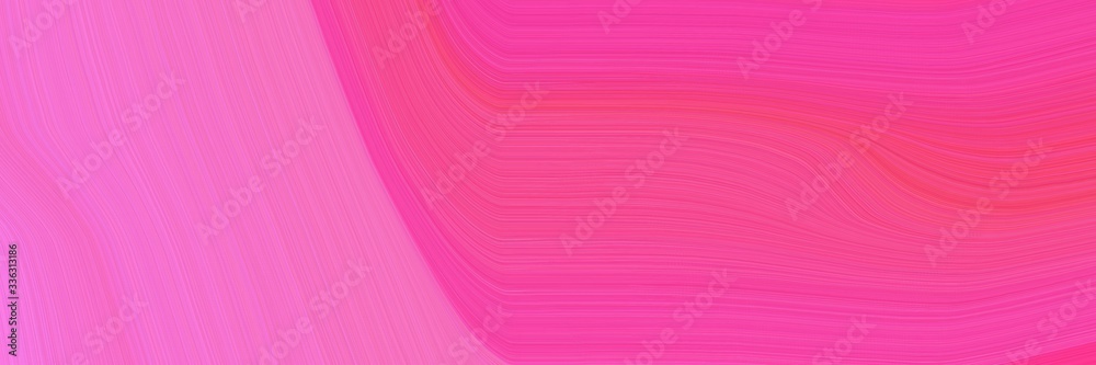 Aufkleber elegant surreal header with hot pink, violet and moderate pink colors. fluid curved lines with dynam
