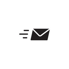 Sending a message. Send email message or forward mail line art icon for apps and websites. Envelope Icon Flat Vector Illustration - Vector