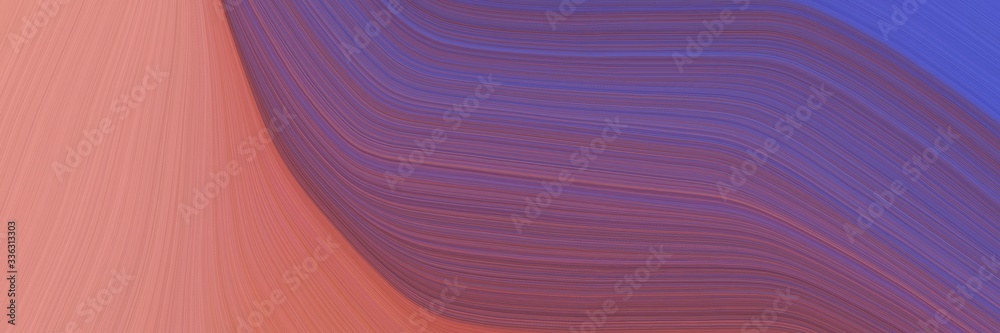 Aufkleber elegant moving horizontal banner with old lavender, light coral and slate blue colors. fluid curved 