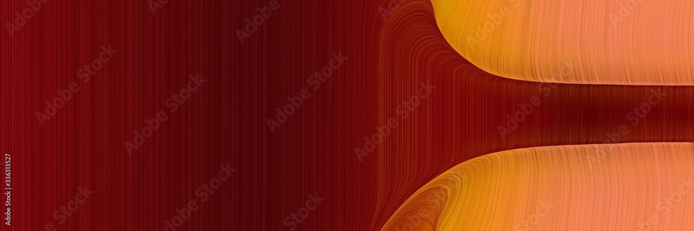 Aufkleber elegant flowing horizontal banner with bronze, dark red and saddle brown colors. fluid curved lines with dynamic flowing waves and curves