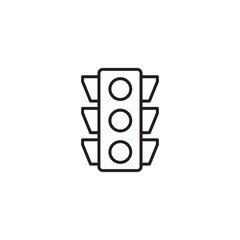 Traffic Light Icon. Stoplight and semaphore, crossroads vector icon. Trendy Flat style for graphic design, Web site, UI. EPS10. - Vector illustration