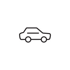 Car Icon. Transport symbol. Trendy Flat style for graphic design, Web site, UI. EPS10. - Vector illustration