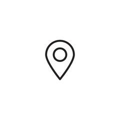 Location icon vector. Pin sign Isolated on white background. Navigation map, gps, direction, place, compass, contact, search concept. Flat style for graphic design, logo, Web, UI, mobile upp, EPS10