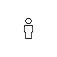 Man standing up icon. People vector icon. Avatar symbol. Trendy Flat style for graphic design, Web site, UI. EPS10. - Vector illustration