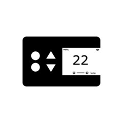 Digital Room Thermostat concept icon or sign isolated on white background