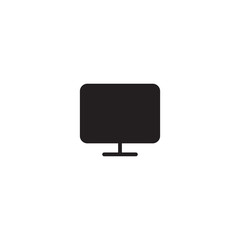 Monitor icon. PC icon. Computer screen vector flat style on white background. Trendy Flat style for graphic design, Web site, UI. EPS10. - Vector illustration