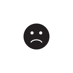 Sad emoji faces line art vector icon for apps and websites. Sad emoji icon vector illustration simple design