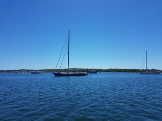 yacht in the sea