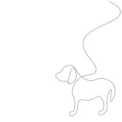Cute dog puppy. Vector illustration