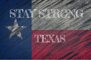 Texas ,flag illustration. Coronavirus danger area, quarantined country. Stay strong.
