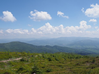 Wonderful Beskids Mountains range near Salmopol pass Poland