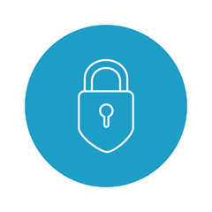 Padlock design of Security lock access door house safe safety and protection theme Vector illustration