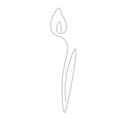 Summer flower on white background line drawing vector illustration  © Keya