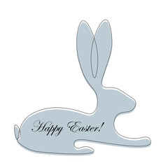 Happy easter bunny card. Vector illustration 