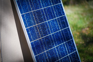 Solar Panel Outdoors, Aimed Toward Sunlight