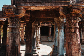 Fototapeta na wymiar Jain Temple at Polo Forest in Abhapur, Gujarat, India