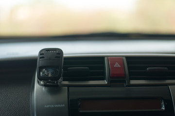 Perfume bottle installed for air conditioning in the car To look refreshed forever